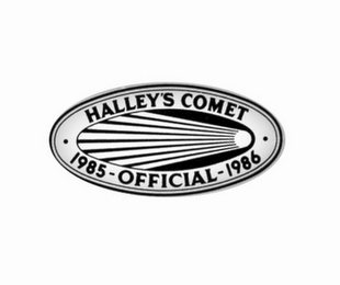 HALLEY'S COMET 1985 - OFFICIAL - 1986 logo
