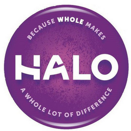 HALO BECAUSE WHOLE MAKES A WHOLE LOT OFDIFFERENCE logo