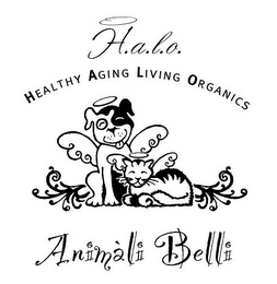 H.A.L.O. HEALTHY AGING LIVING ORGANICS ANIMALI BELLI logo