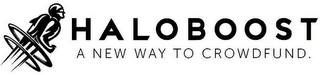 HALOBOOST A NEW WAY TO CROWDFUND. logo