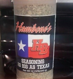 HAMBONE'S HB SEASONING AS BIG AS TEXAS NET WT 12 OZS(340 G) logo