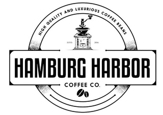 HAMBURG HARBOR COFFEE CO. HIGH QUALITY AND LUXURIOUS COFFEE BEANS logo