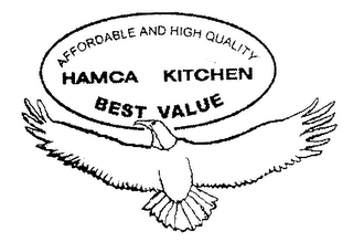 HAMCA KITCHEN, BEST VALUE, AFFORDABLE AND HIGH QUALITY logo