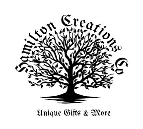 HAMILTON CREATIONS CO UNIQUE GIFTS & MORE logo