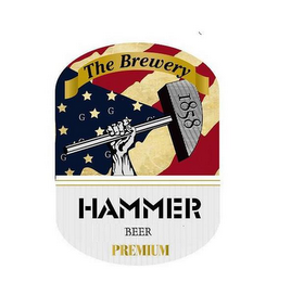 HAMMER BEER, THE BREWERY,1858, G, PREMIUM logo