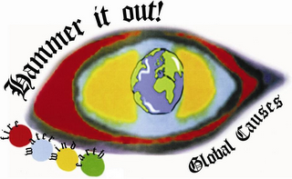 HAMMER IT OUT! GLOBAL CAUSES - FIRE WATER WIND EARTH logo