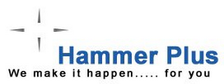 HAMMER PLUS WE MAKE IT HAPPEN..... FOR YOU logo