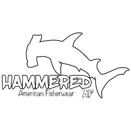 HAMMERED AMERICAN FISHERWEAR AF logo