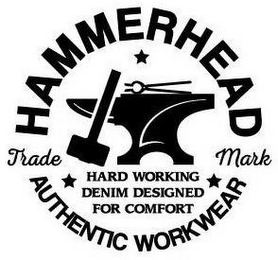 HAMMERHEAD TRADEMARK AUTHENTIC WORKWEARHARD WORKING DENIM DESIGNED FOR COMFORT AUTHENTIC WORKWEAR logo