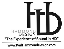 HAMMOND DESIGN "THE EXPERIENCE OF SOUNDIN HD" WWW.KARLHAMMONDDESIGN.COM logo