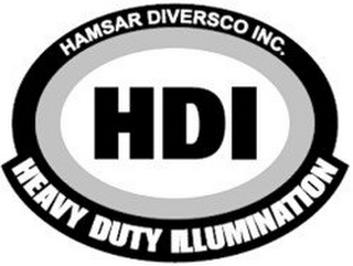 HAMSAR DIVERSCO INC. HDI HEAVY DUTY ILLUMINATION logo