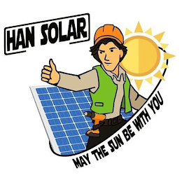 HAN SOLAR MAY THE SUN BE WITH YOU logo