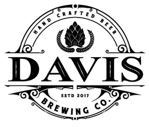 HAND CRAFTED BEER DAVIS BREWING CO. ESTD 2017 logo