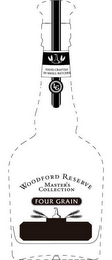 HAND CRAFTED IN SMALL BATCHES L G WOODFORD RESERVE MASTER S COLLECTION FOUR GRAIN COPPER POT DISTILLED logo