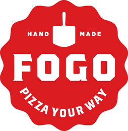 HAND MADE, FOGO PIZZA YOUR WAY logo
