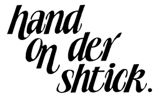 HAND ON DER SHTICK. logo