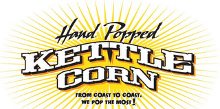 HAND POPPED KETTLE CORN FROM COAST TO COAST, WE POP THE MOST! logo