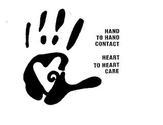 HAND TO HAND CONTACT HEART TO HEART CARE logo