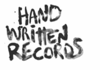 HAND WRITTEN RECORDS logo