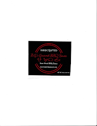 HANDCRAFTED B.G.'S GOURMET BBQ SAUCE DARN GOOD BBQ SAUCE BGGOURMETBBQSAUCE.COM NET WT. 16 OZ. 473.1 ML logo