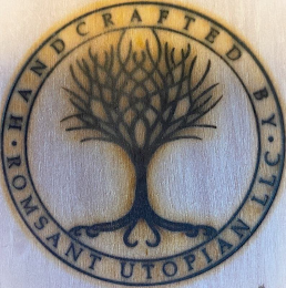 HANDCRAFTED BY ROMSANT UTOPIAN LLC logo