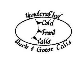 HANDCRAFTED COLD FRONT CALLS DUCK & GOOSE CALLS logo