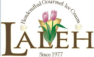 HANDCRAFTED GOURMET ICE CREAM LALEH SINCE 1977 logo