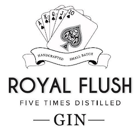 HANDCRAFTED SMALL BATCH ROYAL FLUSH FIVE TIMES DISTILLED - GIN - logo