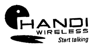 HANDI WIRELESS START TALKING. logo