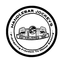 HANDLEBAR JOCKEYS M C ESTABLISHED 1947 "PIONEERING FREEDOM TO MASTER DESTINY" 24 83