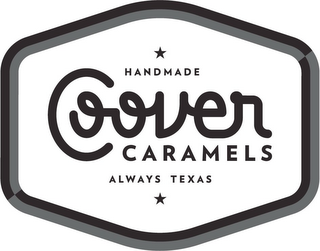 HANDMADE COOVER CARAMELS ALWAYS TEXAS logo