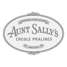 HANDMADE IN NEW ORLEANS AUNT SALLY'S CREOLE PRALINES SINCE 1935 logo