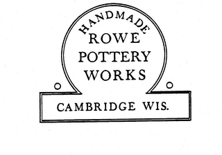 HANDMADE ROWE POTTERY WORKS CAMBRIDGE WIS. logo