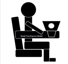 HANDS FREE POPCORN BUCKET logo