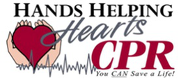 HANDS HELPING HEARTS CPR YOU CAN SAVE A LIFE! logo