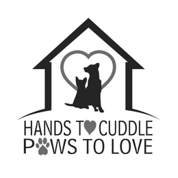 HANDS TO CUDDLE PAWS TO LOVE logo