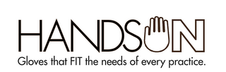HANDSON GLOVES THAT FIT THE NEEDS OF EVERY PRACTICE. logo