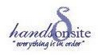 HANDSONSITE AND "EVERYTHING IS IN ORDER" logo