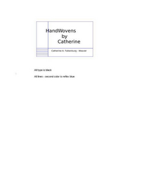 HANDWOVENS BY CATHERINE CATHERINE A. FALKENBURG - WEAVER logo