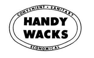 HANDY WACKS CONVENIENT SANITARY ECONOMICAL logo
