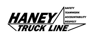 HANEY TRUCK LINE SAFETY TEAMWORK ACCOUNTABILITY RESPECT logo