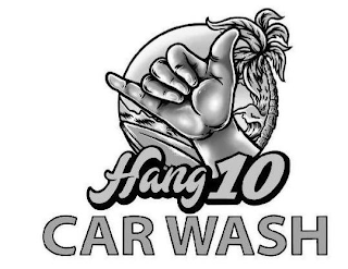 HANG 10 CAR WASH logo