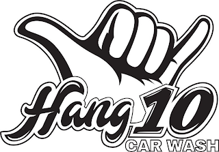 HANG 10 CAR WASH logo