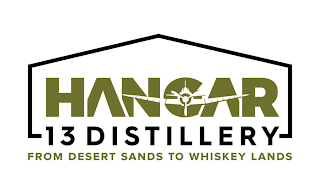 HANGAR 13 DISTILLERY FROM DESERT SANDS TO WHISKEY LANDS logo