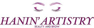 HANIN' ARTISTRY BEAUTY AND BROW. NO CLAIM IS MADE TO THE EXCLUSIVE RIGHT TO USE "ARTISTRY BEAUTY AND BROW" APART FROM THE MARK AS SHOWN. logo