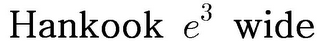HANKOOK E3 WIDE logo