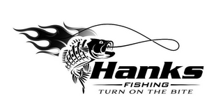 HANKS FISHING TURN ON THE BITE logo