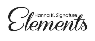 HANNA K. SIGNATURE ELEMENTS logo
