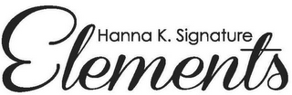 HANNA K. SIGNATURE ELEMENTS logo