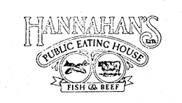HANNAHAN'S LTD. PUBLIC EATING HOUSE FISH & BEEF logo